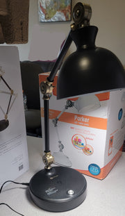 OttLite LED Table Lamp, Black - 3 Brightness levels, Adjustable Knobs, Wireless Charging, Touch Control, USB Port (5V, 2.1A)